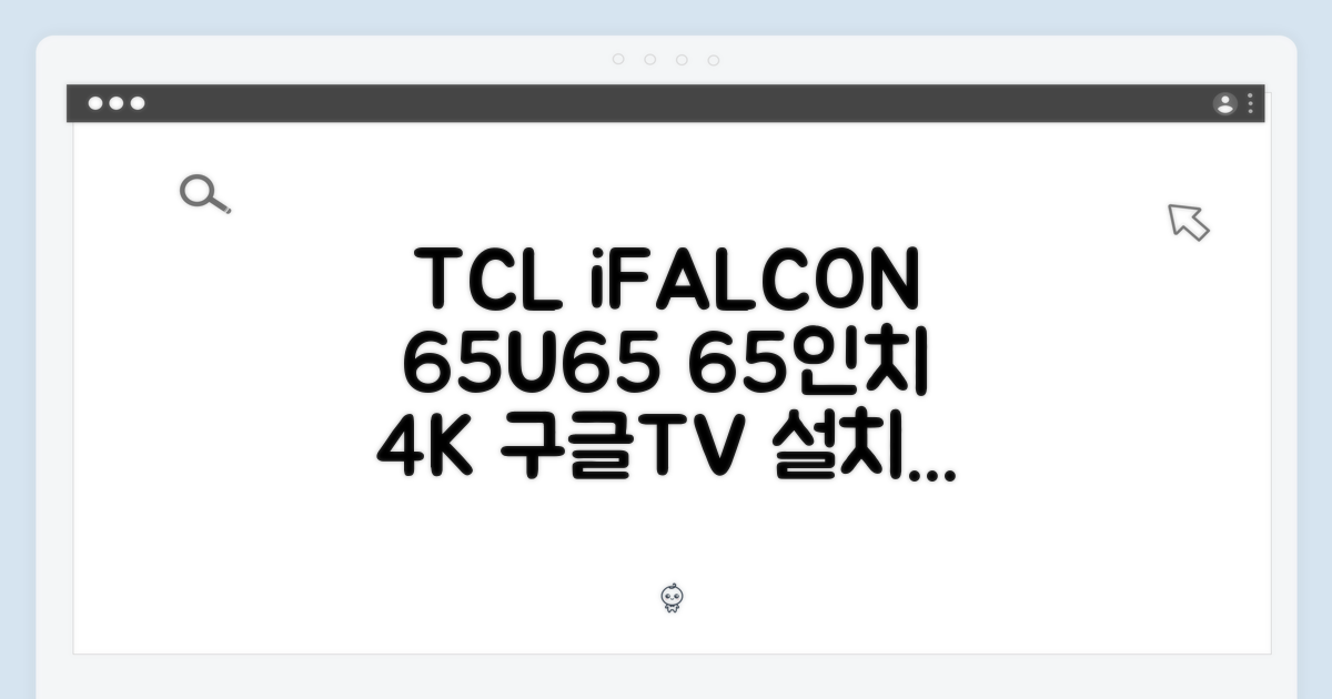 TCL 아이팔콘 65U65, 65인치 4K 구글TV 설치, 어렵지 않을까?