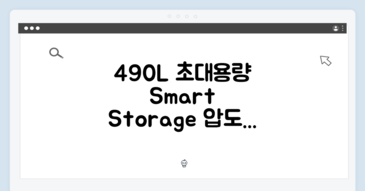 490L 대용량 스마트 저장