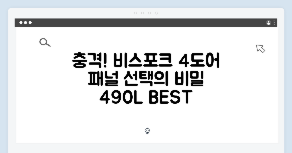 충격! 비스포크 4도어 490L 패널 선택의 비밀