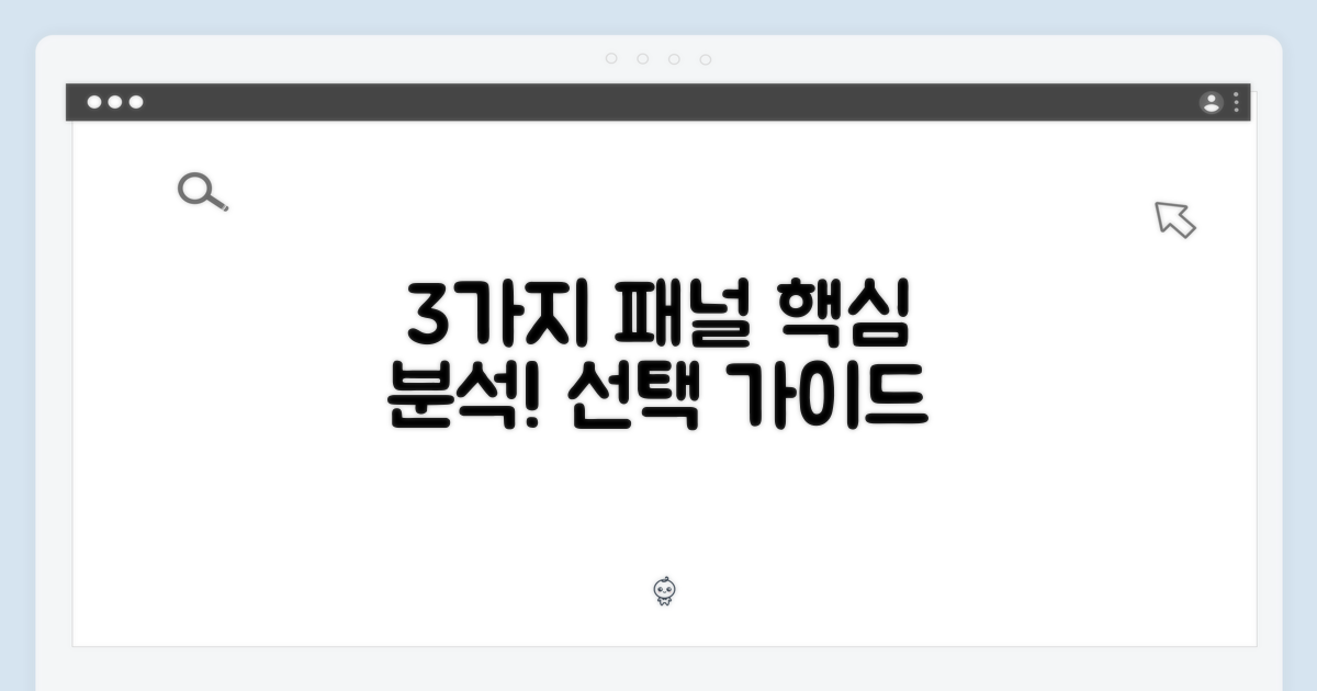 3가지 패널 옵션 분석
