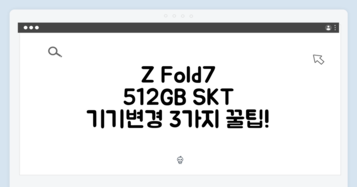 SKT 갤럭시 Z Fold7 512GB 기기변경 3가지 팁