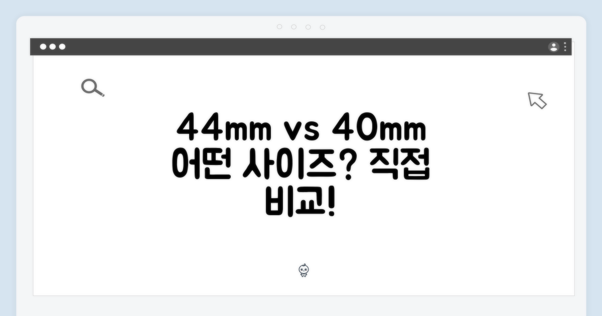 44mm vs 40mm, 사이즈를 직접 비교해보세요.