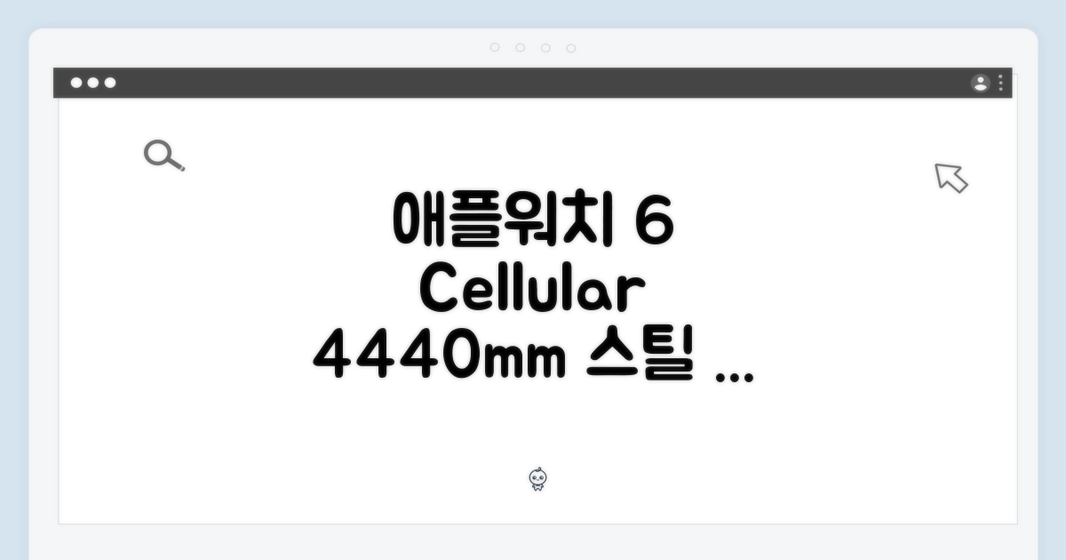애플워치 6 셀룰러 44mm/40mm: 스틸 실버 6세대 선택 가이드