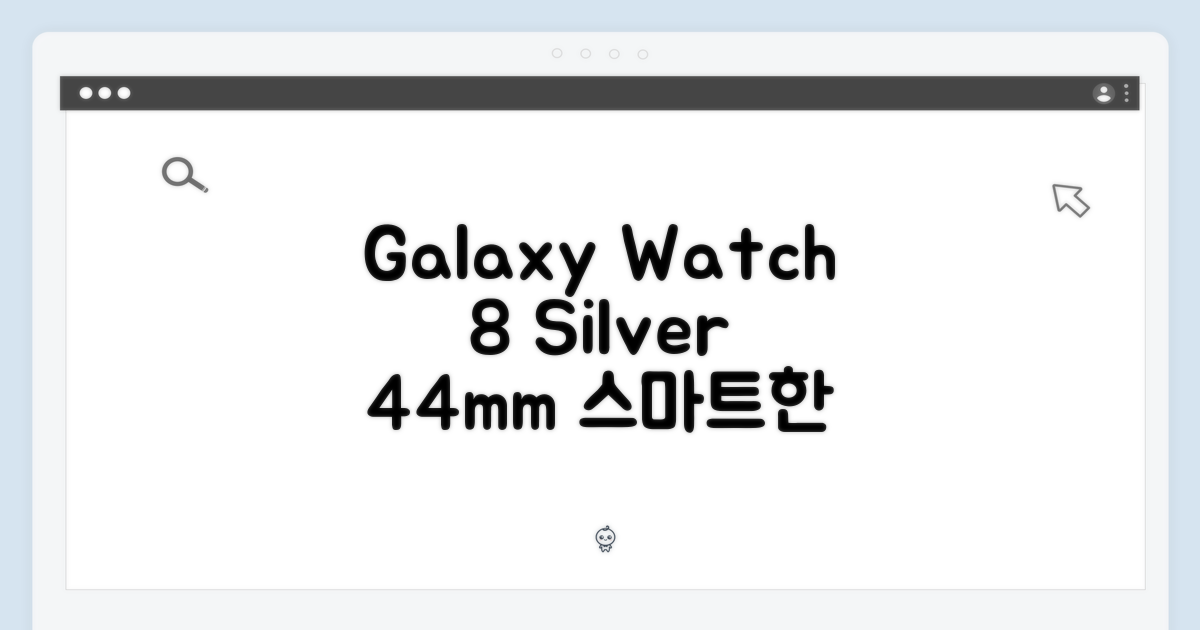 갤럭시워치 8 실버 44mm, 스마트한 선택일까요?