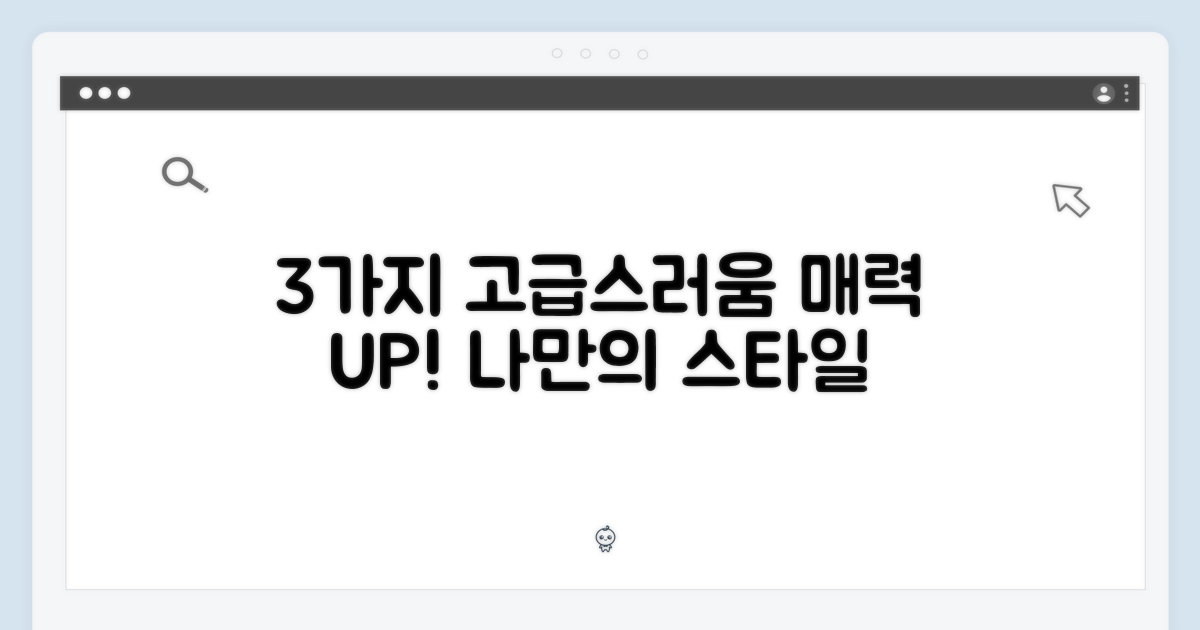 3가지 고급스러운 매력