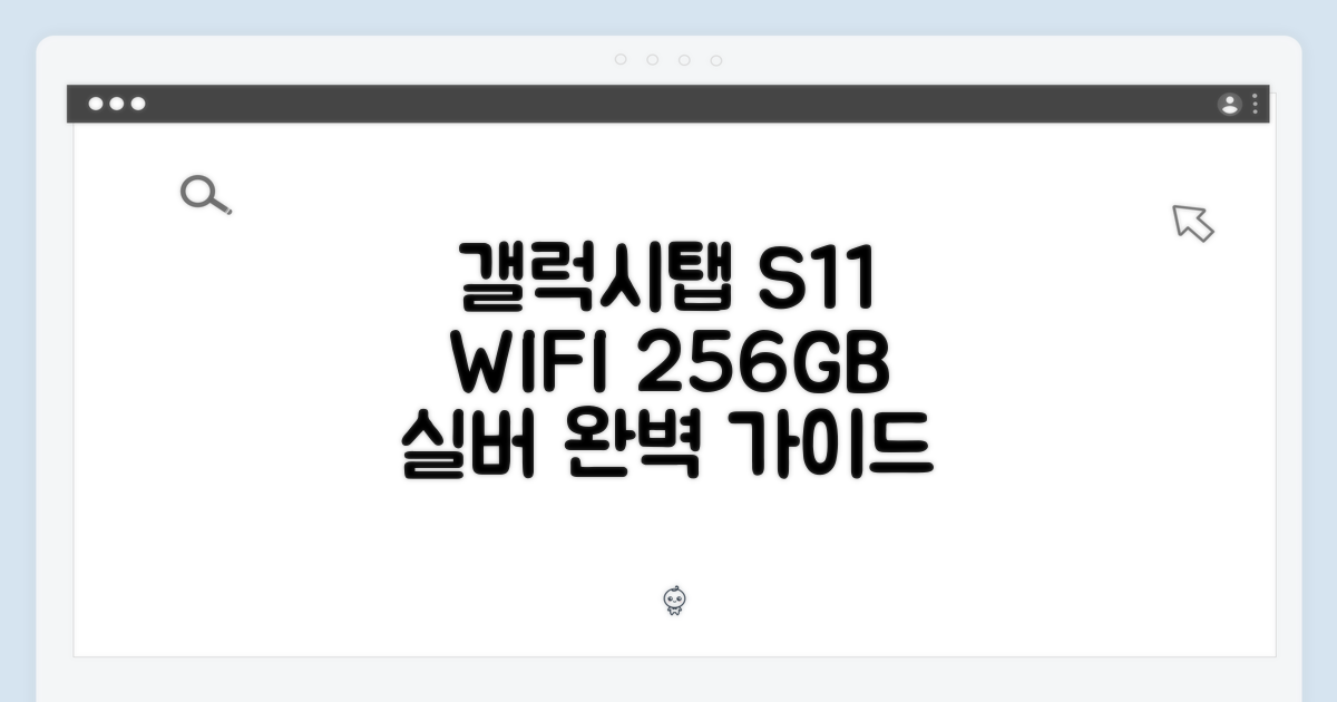 갤럭시탭 S11 WIFI 256GB 실버 완벽 가이드