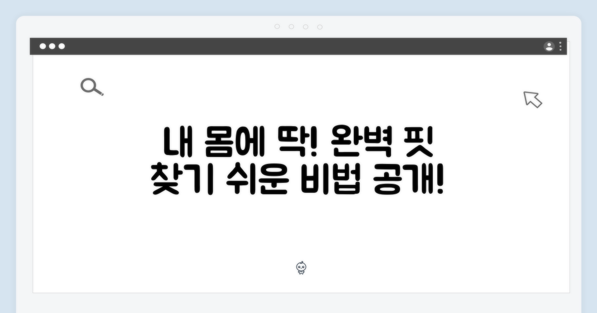 당신에게 완벽한 핏 찾기