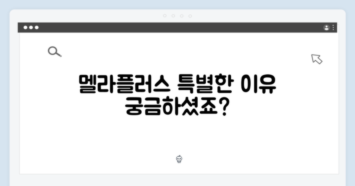 멜라플러스, 무엇이 특별할까요?