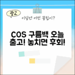 놀라운 COS 퀼티드 구름백! 오늘 출고!