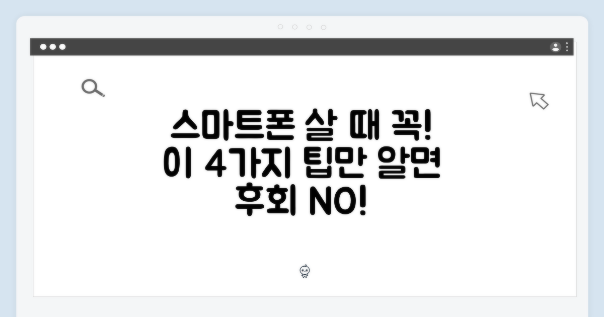 4가지 스마트폰 구매 팁 공개