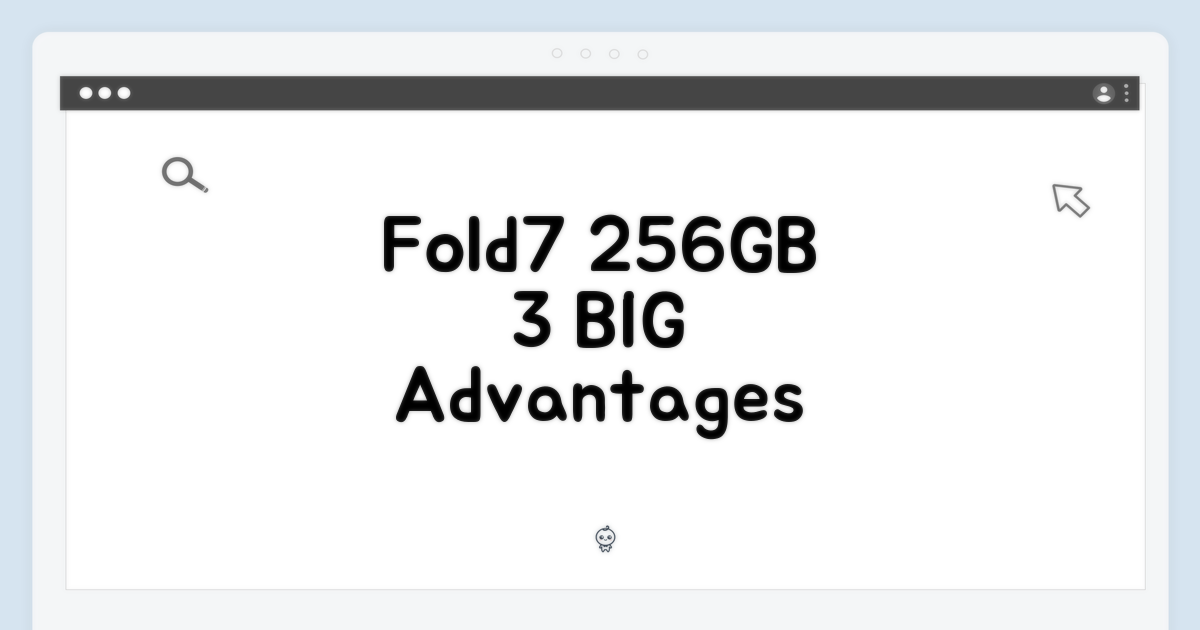 갤럭시Z폴드7 256GB, 3가지 놀라운 장점