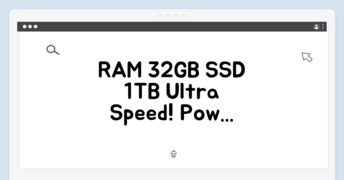 32GB RAM, 1TB SSD 성능