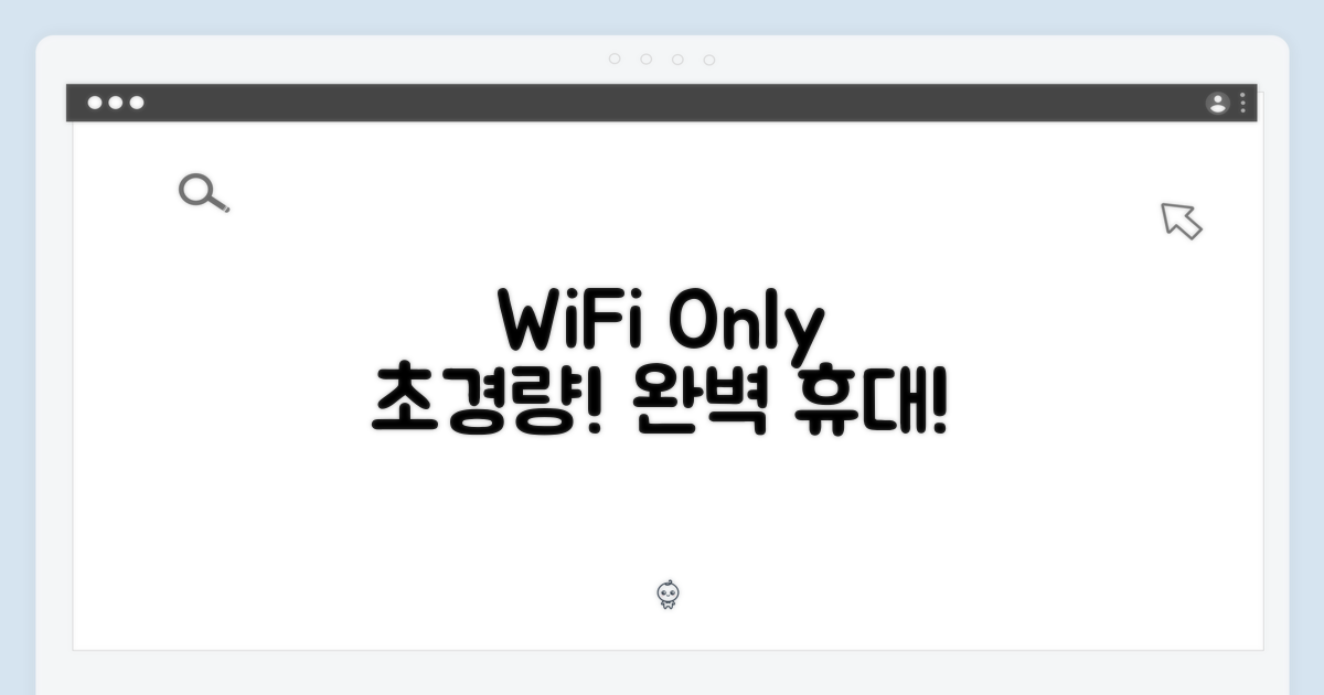 WiFi 전용, 최적의 휴대성