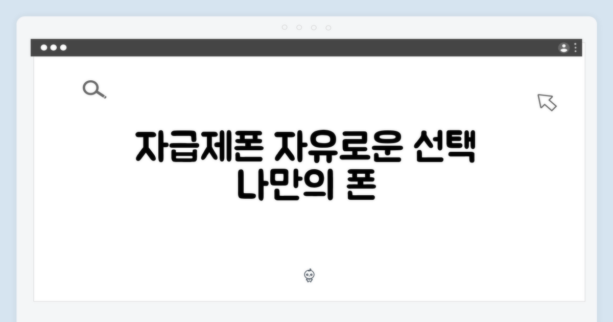 자급제폰, 자유로운 선택