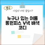 누구나 입는 여름 배색 V넥 롱원피스