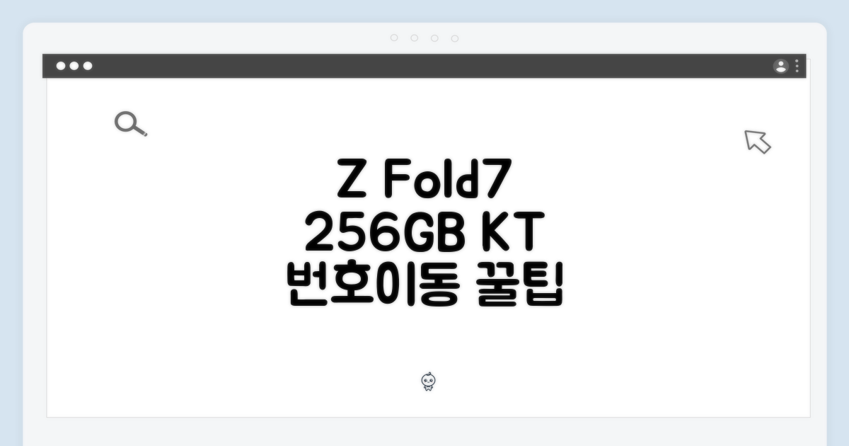 KT 번호이동 Z Fold7 256GB 완벽 가이드