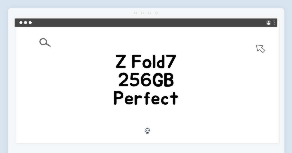 Z Fold7 256GB, 완벽 개봉하세요!
