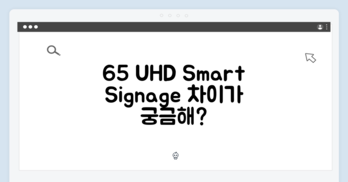 65인치 UHD 스마트 사이니지, 무엇이 다를까?
