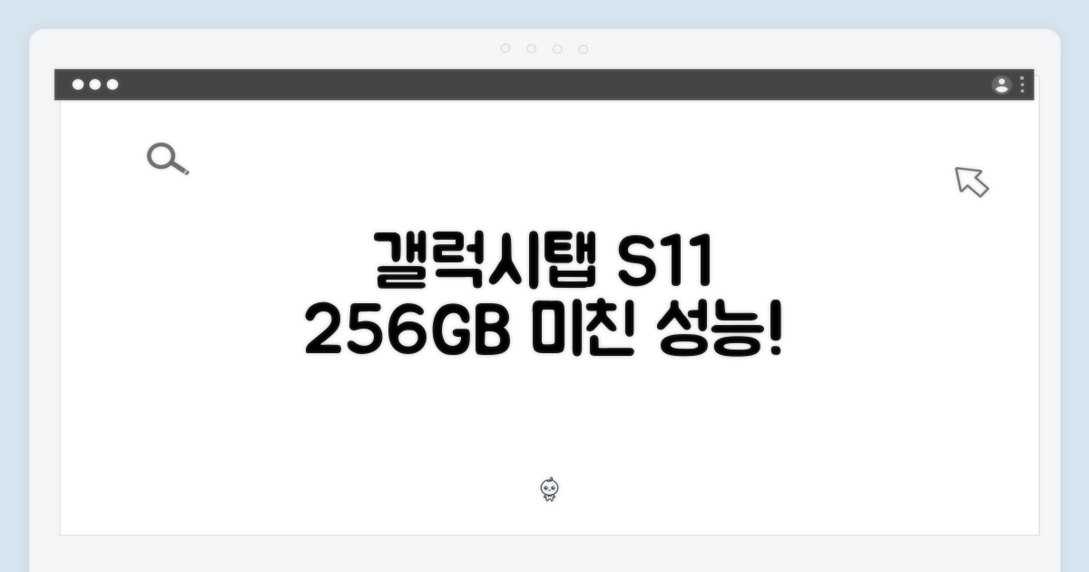갤럭시탭 S11 256GB, 믿을 수 없는 성능!