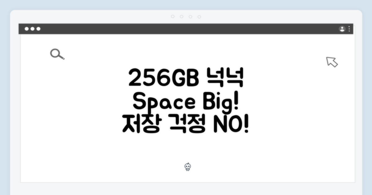 256GB 대용량, 넉넉한 저장 공간