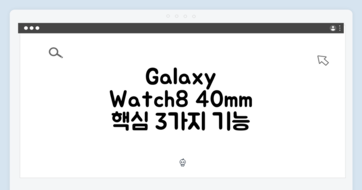 갤럭시 워치8 40mm 3가지 핵심 기능 공개