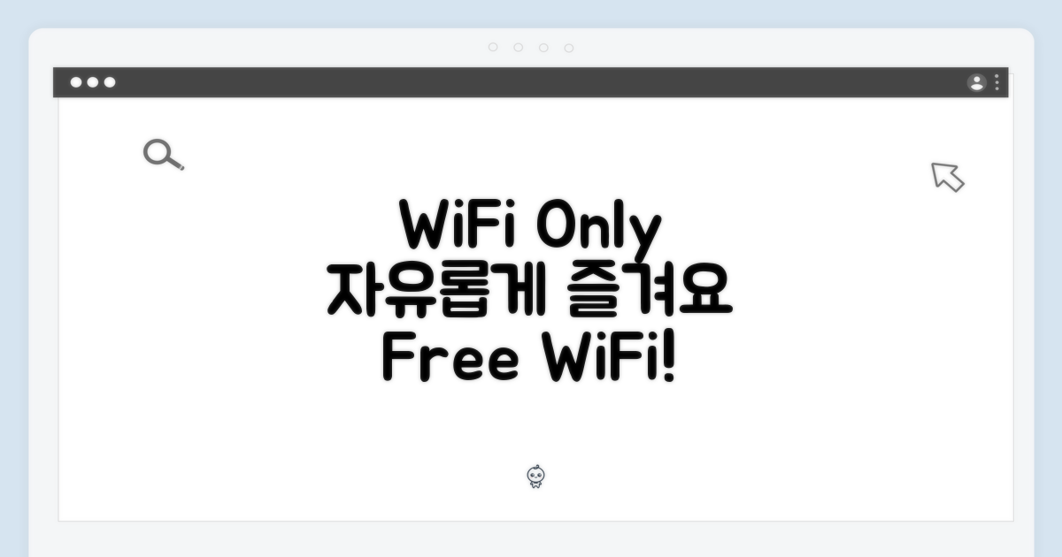 WiFi 전용, 자유를 만끽하세요