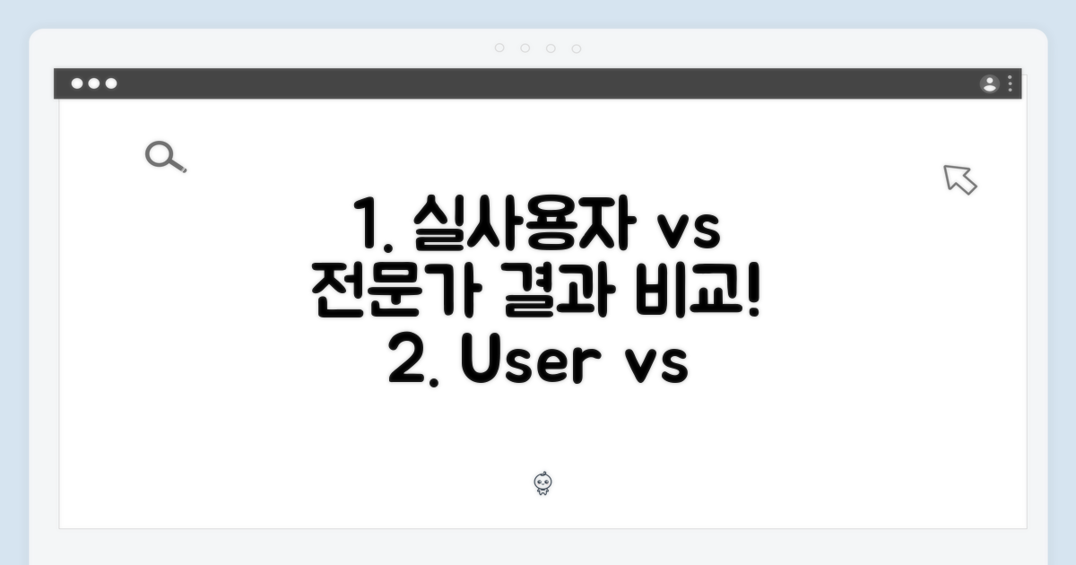 실 사용자 vs 전문가 평가