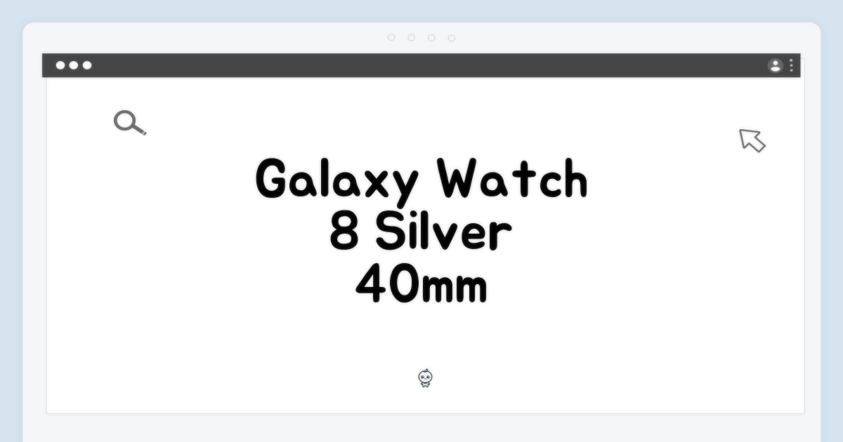 갤럭시워치8 실버 40mm 소개