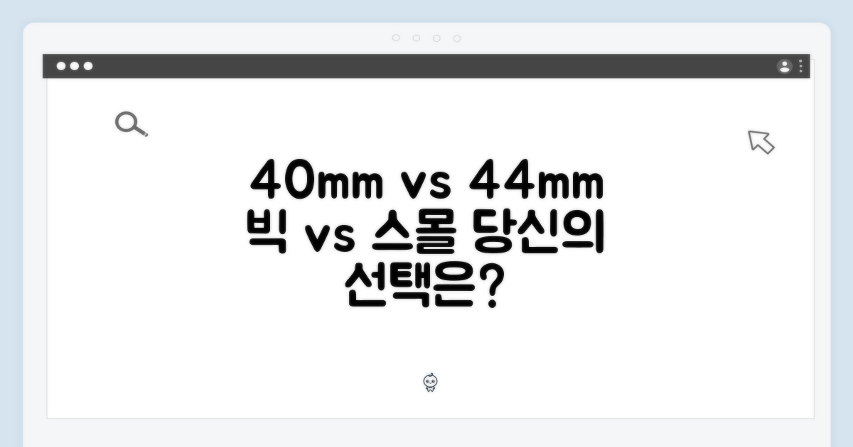 2가지 모델: 40mm vs 44mm