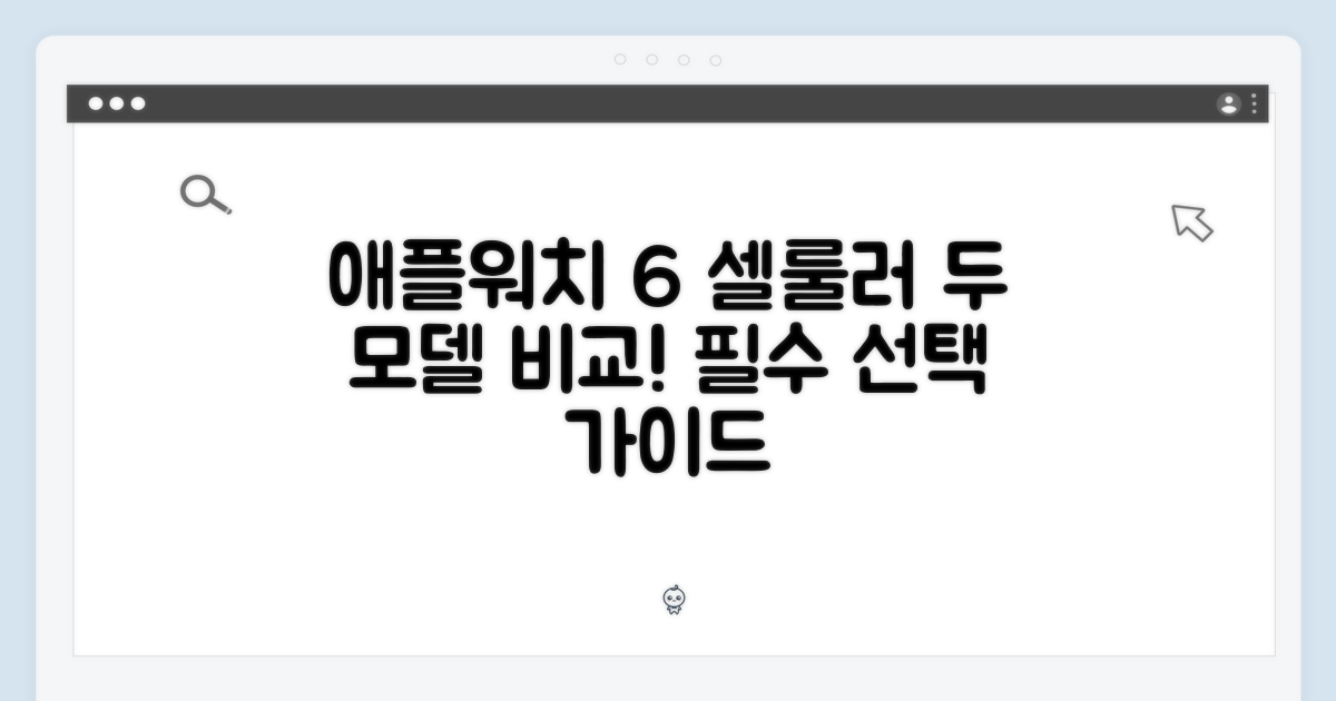 애플워치 6 셀룰러 2가지 모델 비교
