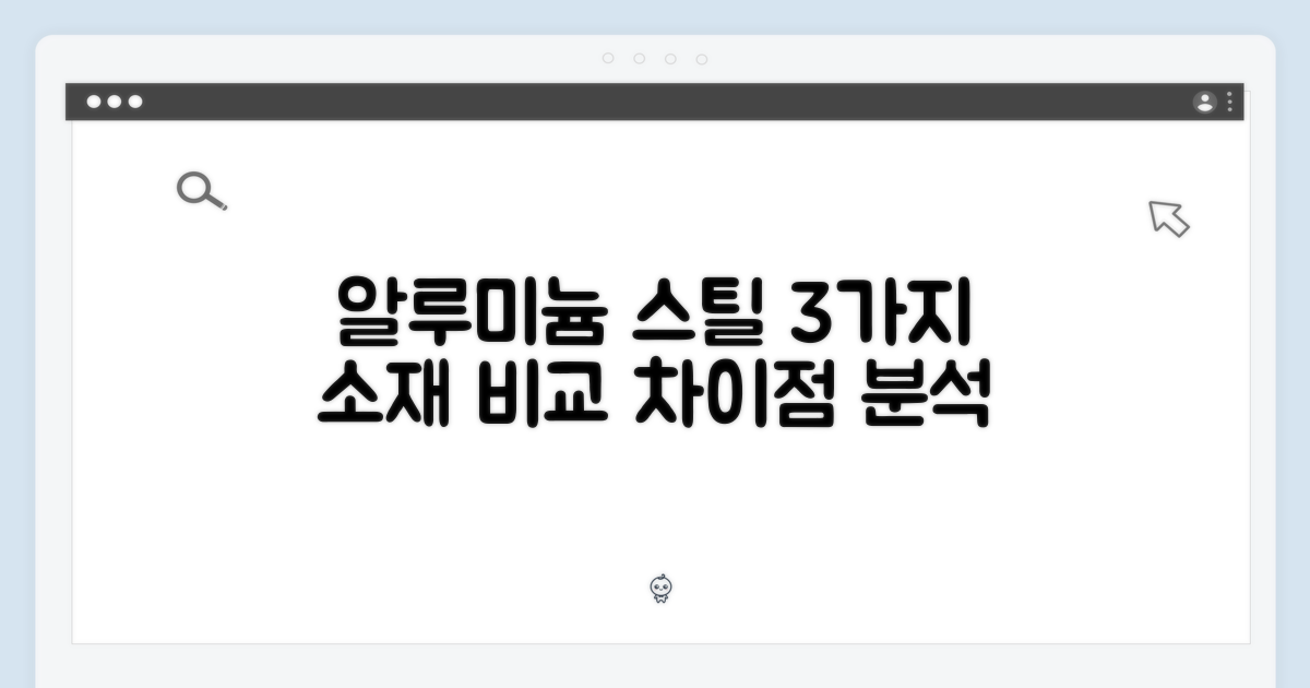 3가지 소재: 알루미늄 & 스틸