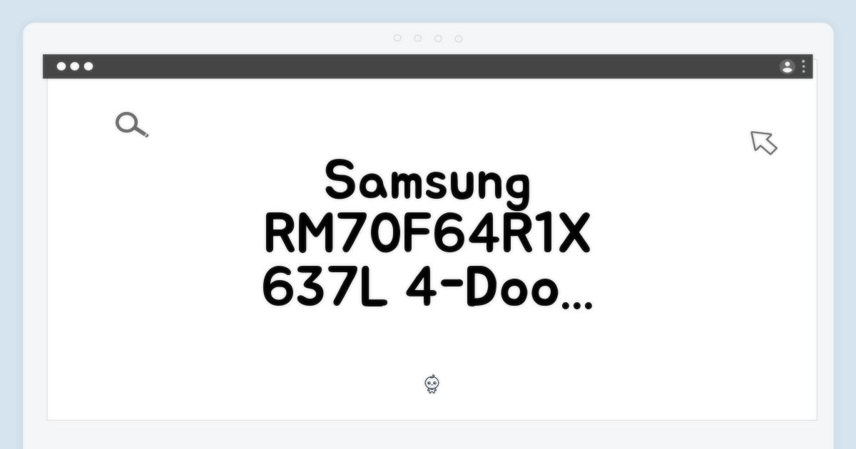 삼성 냉장고 RM70F64R1X, 키친핏 4도어 637L, 너도 고민 중일까?