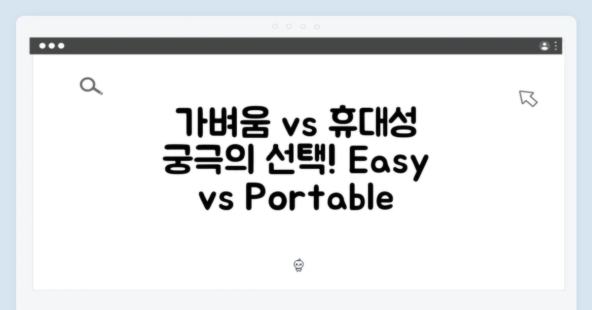 가벼움 vs 휴대성