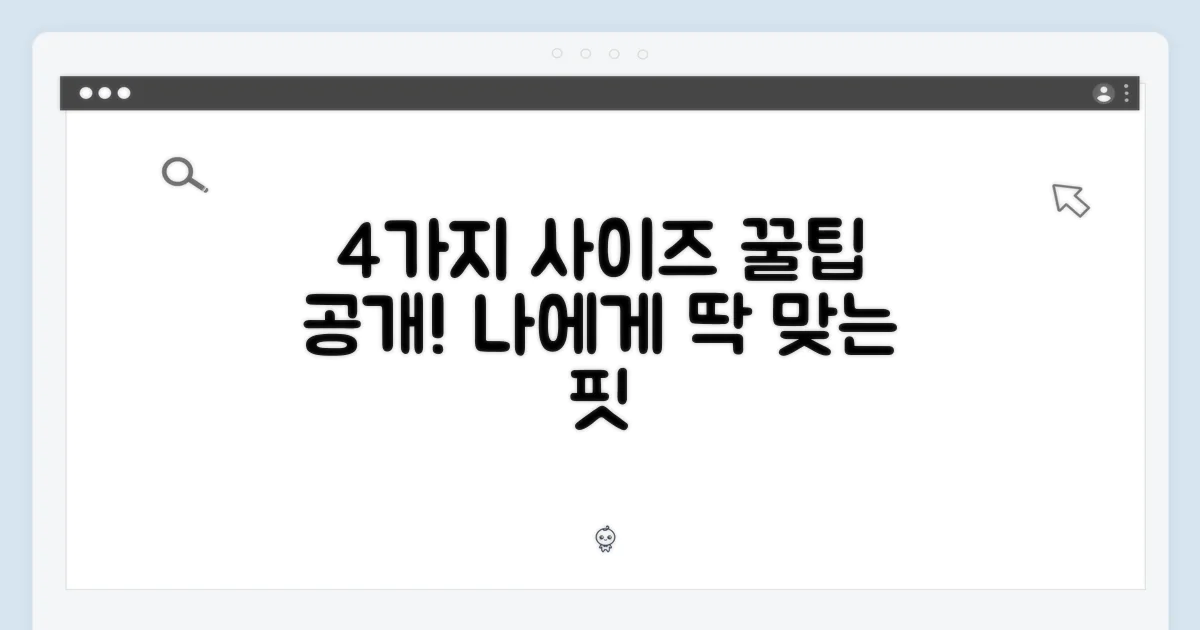 4가지 사이즈 가이드
