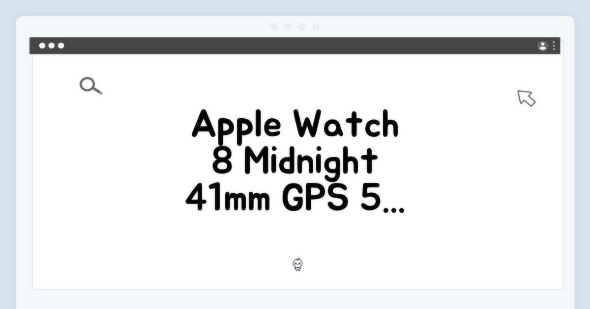 애플워치 8 GPS 41mm 미드나이트 5가지 매력